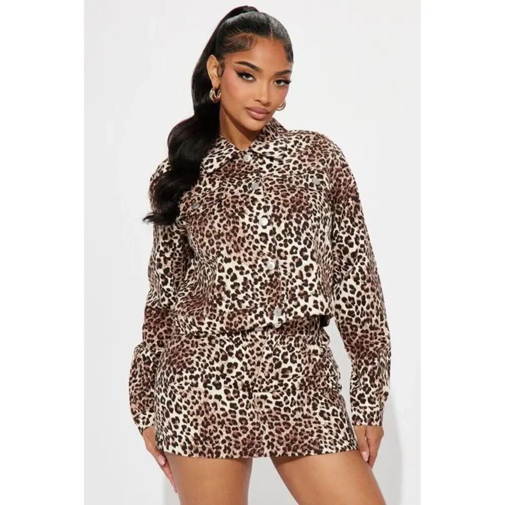 Leopard Mini Skirt Set - Leopard - Picture 2 of 4